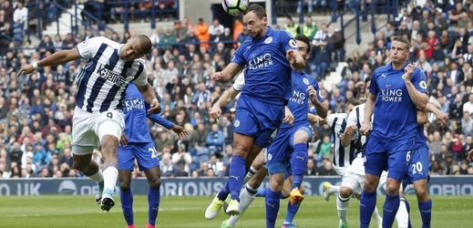 Leicester v zápase s West Bromwich Albion.