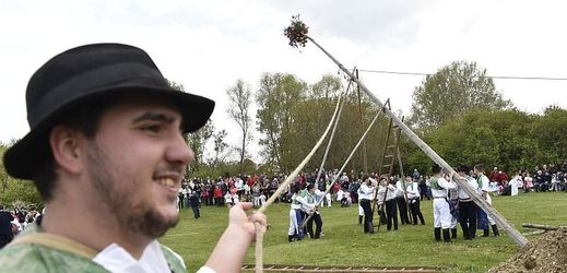 Stavbou máje za účasti členů folklorního souboru Demižon byla 30. dubna ve skanzenu ve Strážnici na Hodonínsku zahájena turistická sezona.