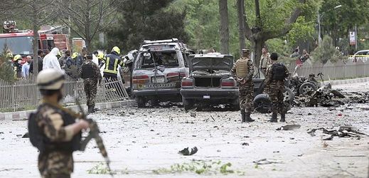 Místo útoku v Kábulu.