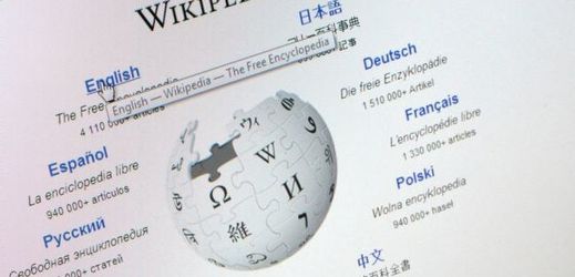 Domovská stránka Wikipedie. 