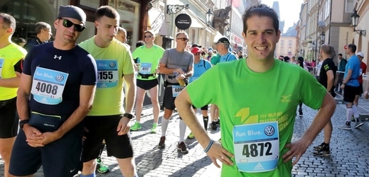 Tomáš Már při svém prvním maratonu v Praze