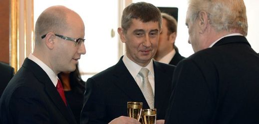 Miloš Zeman, Andrej Babiš a Bohuslav Sobotka.