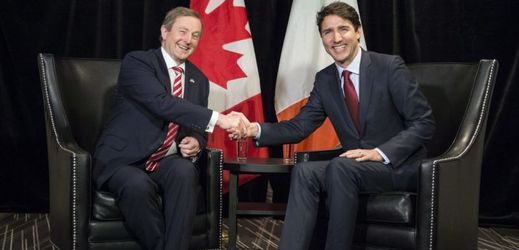 Kanadský premiér pobavil i irského premiéra Endu Kennyho.