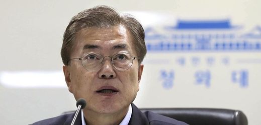 Jihokorejský prezident Mun Če-in.