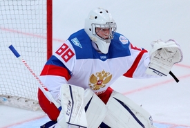 Ruský brankář Andrej Vasilevskis.