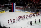 Čeští hokejisté po zápase s Ruskem.