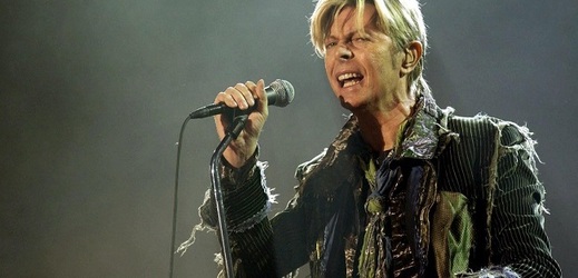 Zpěvák David Bowie. 