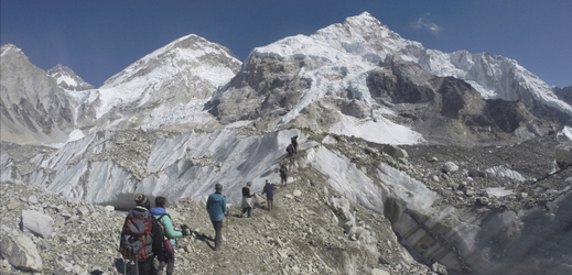Cesta na vrchol Mount Everest.