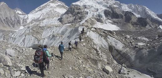 Pohled na Mount Everest.