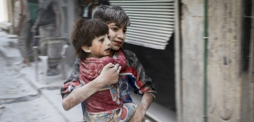 Důsledky války v syrském městě Aleppo.