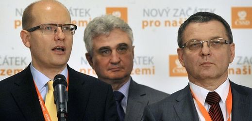 Bohuslav Sobotka, Milan Štěch a Lubomír Zaorálek.