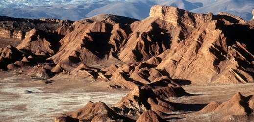 Snímek Měsíčního údolí v Chile.