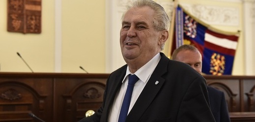 Prezident Miloš Zeman v krajském úřadě v Brně.