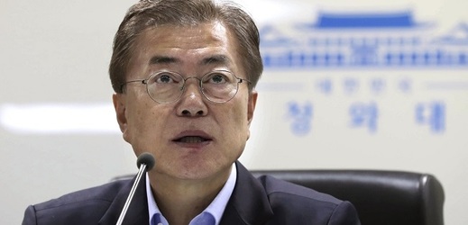 Jihokorejský prezident Mun Če-in.