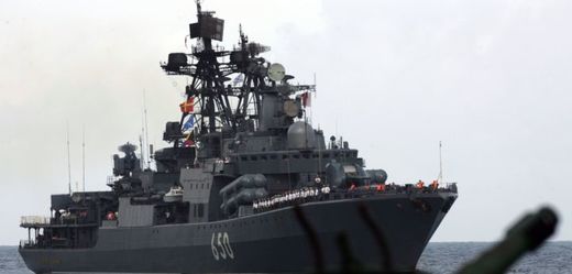 Ruská vojenská loď.