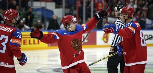 Panarin v dresu ruské reprezentace.