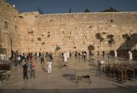 Zeď nářků v jeruzalémském Starém Městě.