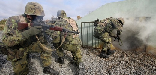 Cvičení vojáků v aktivních zálohách.