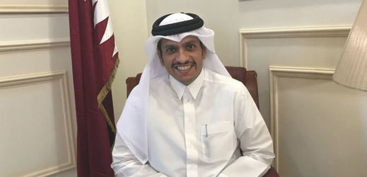 Katarský ministr zahraničí šajch Muhammad bin Abdar Rahmán Sání. 