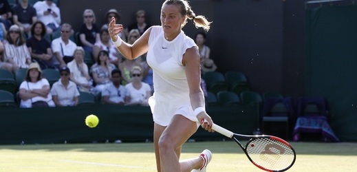 Tenistka Petra Kvitová při letošním Wimbledonu. 