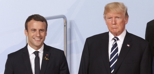 Emmanuel Macron a Donald Trump.