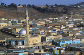 Pohled na eritrejské město Asmara.