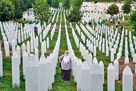 Bosenské městečko Srebrenica.