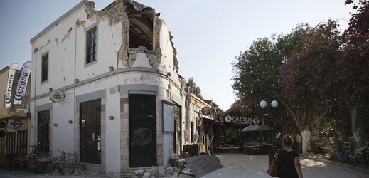 Následky zemětřesení na řeckém ostrově Kos.