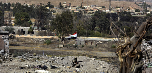 Irácké město Mosul zničené boji. 
