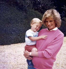 Princezna Diana se synem Williamem.