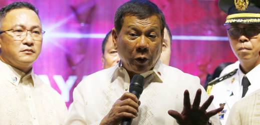 Filipínský prezident Rodrigo Duterte. 