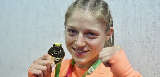 Kickboxerka Sandra Mašková. 