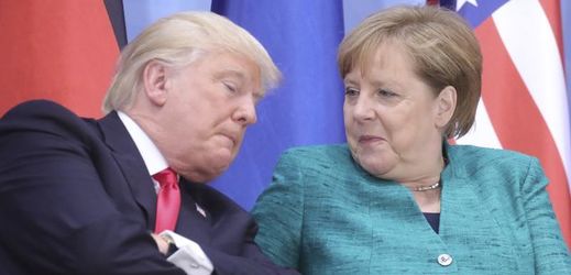 Německá kancléřka Angela Merkelová a americký prezident Donald Trump.