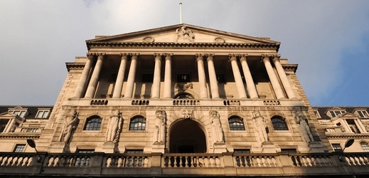 Britská centrální banka v Londýně.