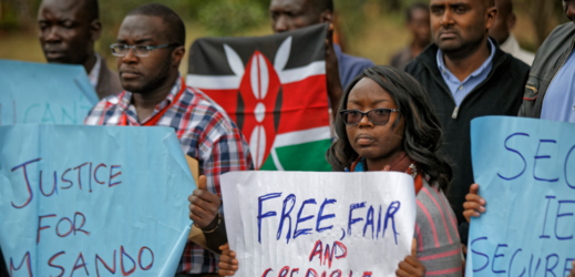 Demonstrace v Keni.