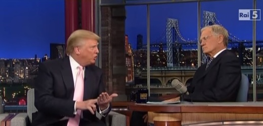 Americký moderátor David Letterman (vpravo) a Donald Trump.