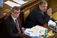Andrej Babiš (vlevo) a předseda sněmovního rozpočtového výboru Václav Votava.