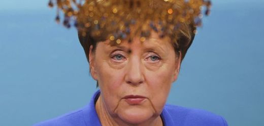 Německá kancléřka Angela Merkelová při televizní debatě.
