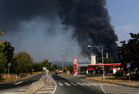Exploze závodu Unipetrolu v Záluží u Litvínova.