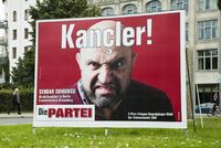 Volební kampaň strany Die Partei. 