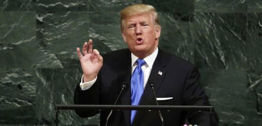 Americký prezident Donald Trump při projevu v OSN.