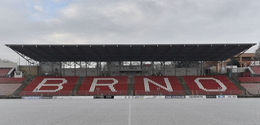 Brněnský fotbalový stadion.
