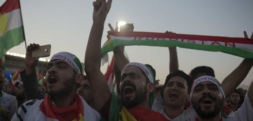 Demonstrace za nezávislost Kurdů.