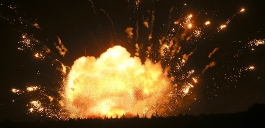 Výbuch muničního skladu. 