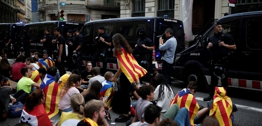 Veřejné protesty v Katalánsku.