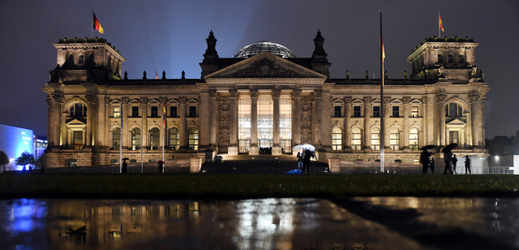 Budova německého parlamentu.