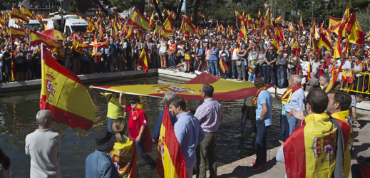 Demonstrace v Madridu.
