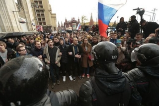 Demonstrace v Moskvě.