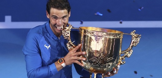 Tenista Rafael Nadal po vítězství v Pekingu.