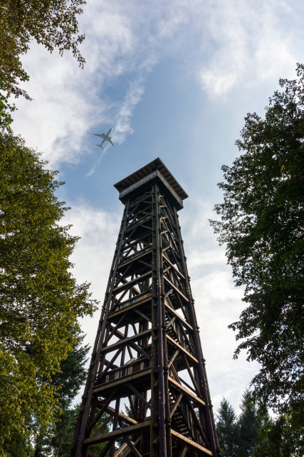 Goethova věž patřila k nejvyšším dřevěným rozhlednám v Německu.